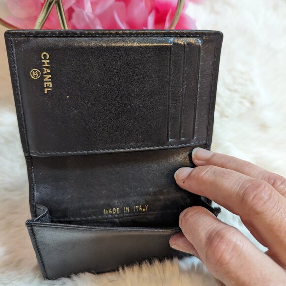 Chanel black leather wallet - Picture 5 of 6